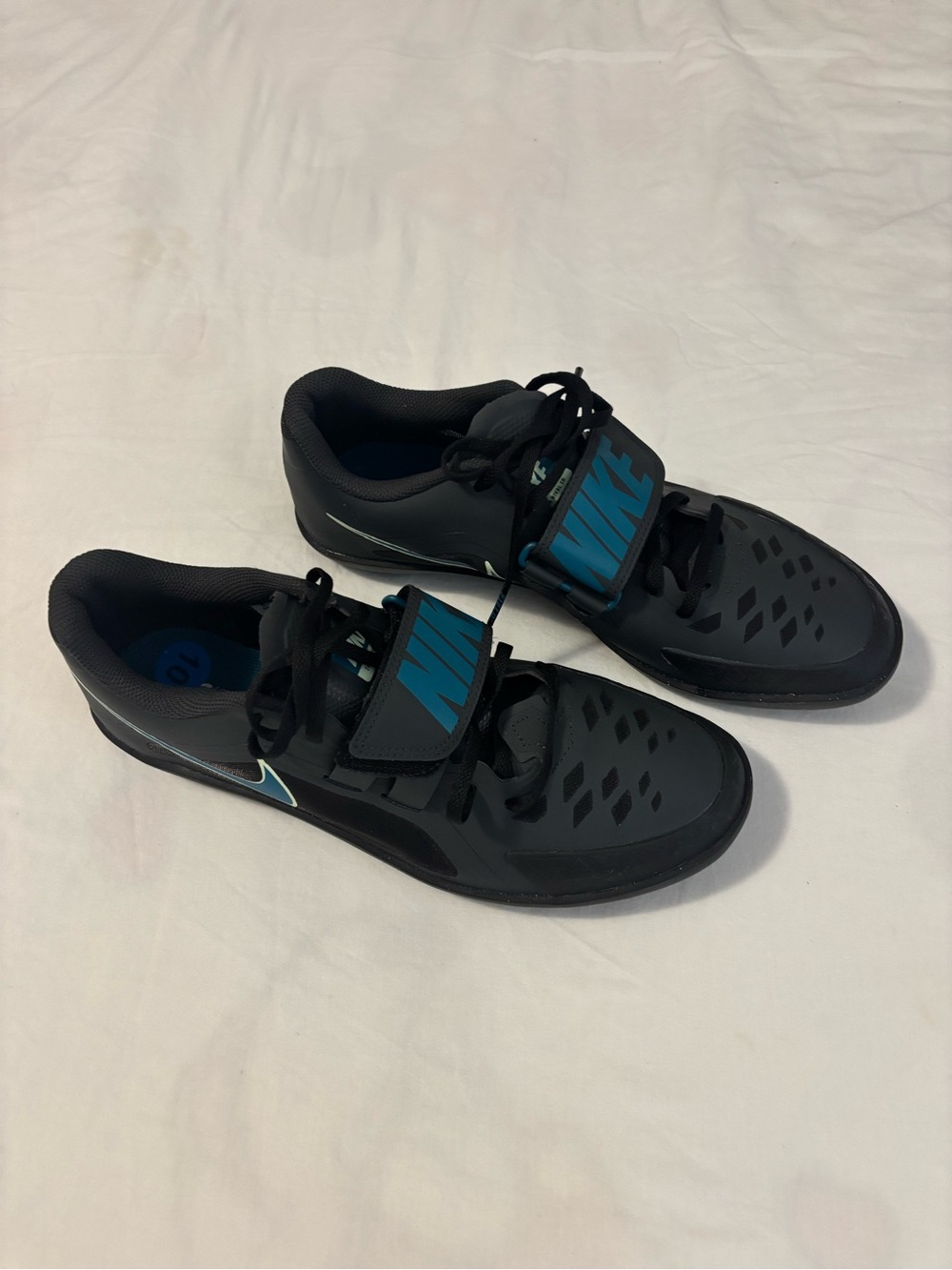 Nike Black Training Sneakers with Teal Logo Strap